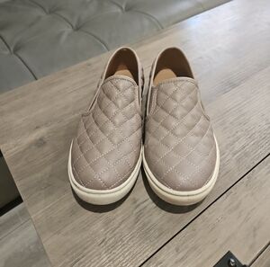 Steve Madden Quilted Slip-On Loafers - Beige